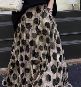 Polka Dot Maxi Skirt