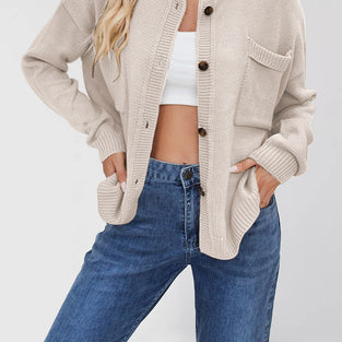 Button-Up Pocket Cardigan