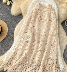 Elegant Crochet Midi Skirt