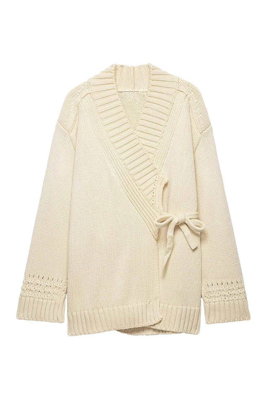 Elegant Knit Wrap Cardigan