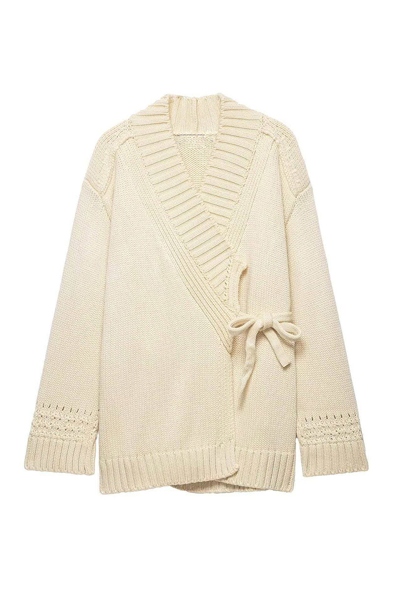 Elegant Knit Wrap Cardigan