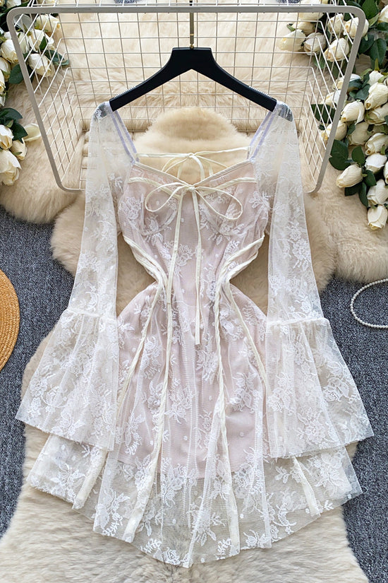 Elegant Lace Sleeveless Casual Dress