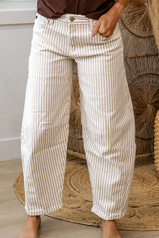 Striped Wide Leg Jeans