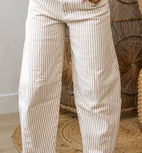 Striped Wide Leg Jeans
