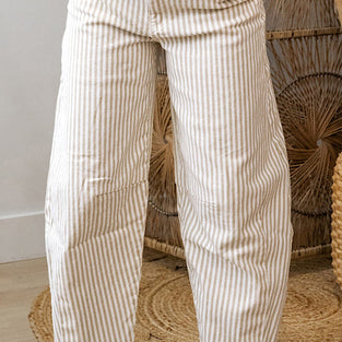 Striped Wide Leg Jeans