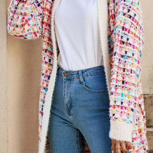 Vibrant Open Front Cardigan