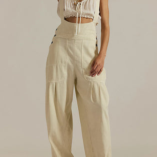Casual Buttoned Overall Jumpsuit