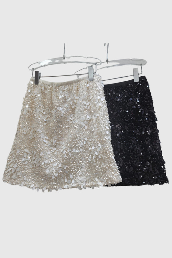 Sequin Feather Trim Crop Jacket