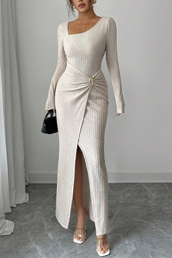 Elegant Long Sleeve Bodycon Casual Dress