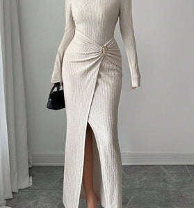 Elegant Long Sleeve Bodycon Casual Dress