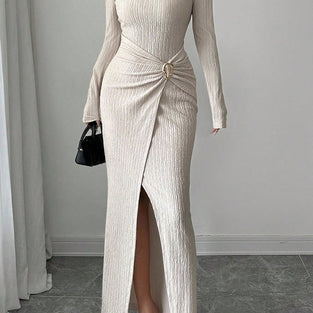 Elegant Long Sleeve Bodycon Casual Dress