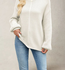 Casual Loose Fit Long Sleeve Sweater