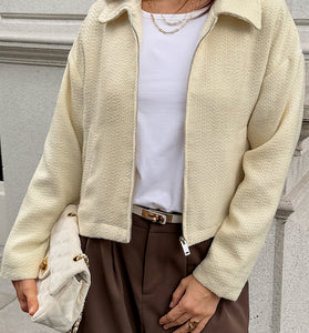 Classic Collared Zip-Up Jacket
