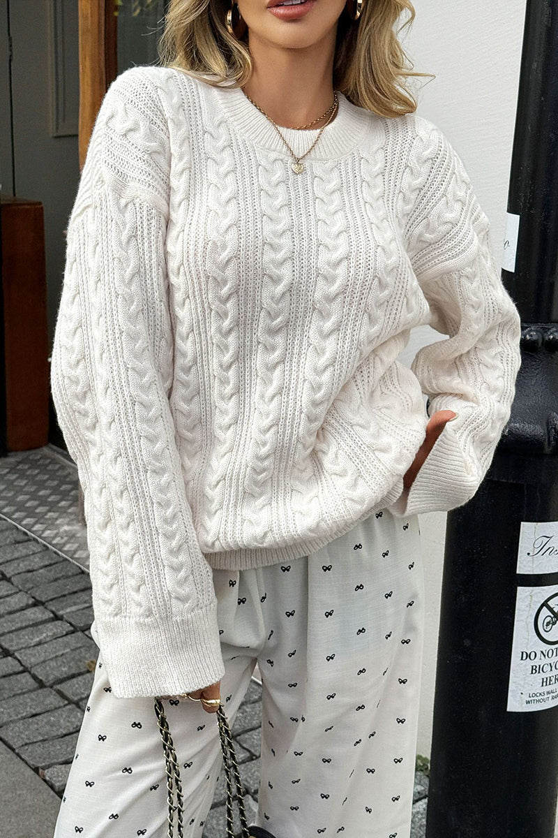 Cable Knit Long Sleeve Sweater