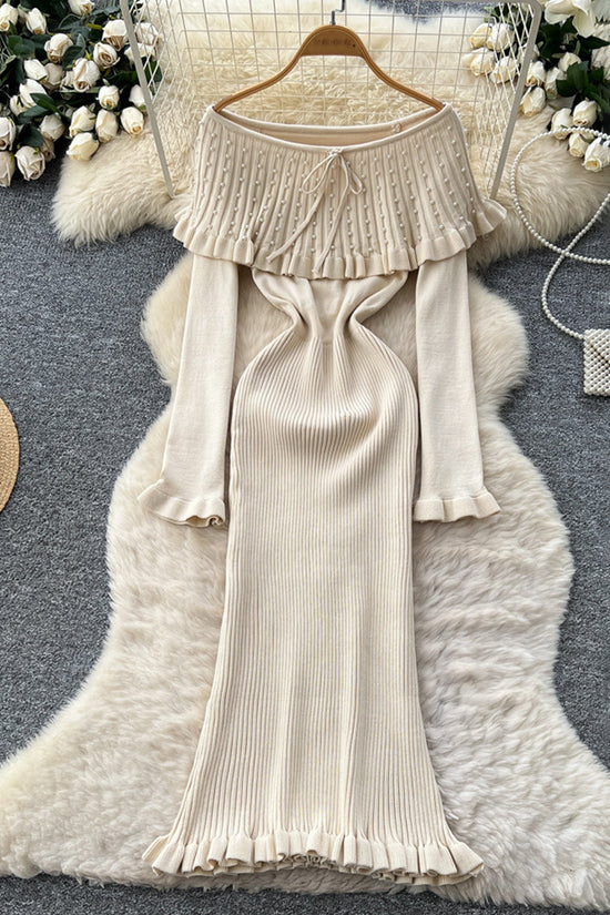Elegant Off-Shoulder Ruffle Dress