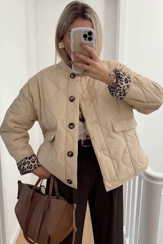 Quilted Button-Up Jacket