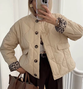 Quilted Button-Up Jacket