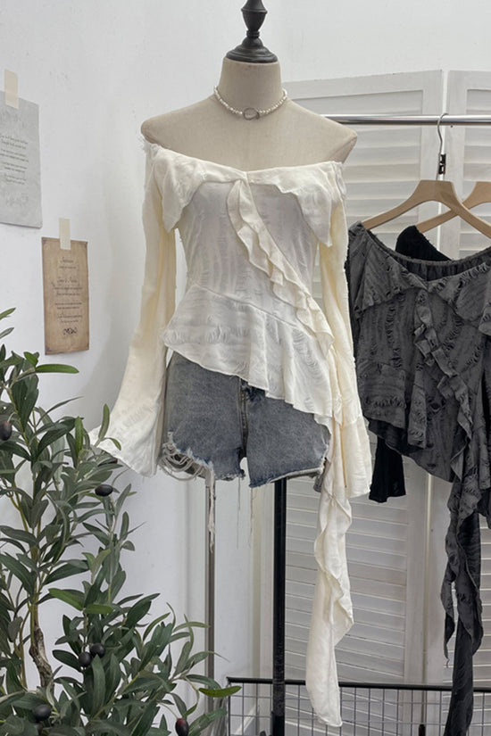 Ruffled Off-Shoulder Blouse