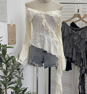 Ruffled Off-Shoulder Blouse