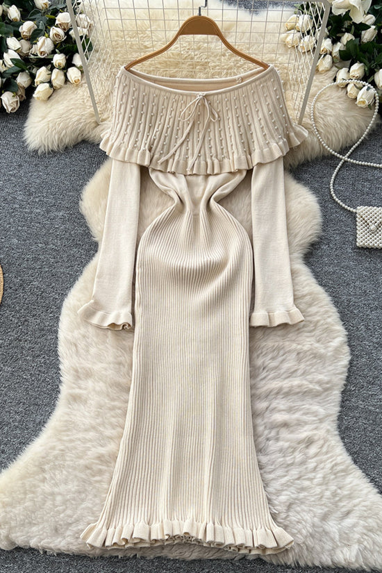 Off-Shoulder Ruffle Maxi Dress