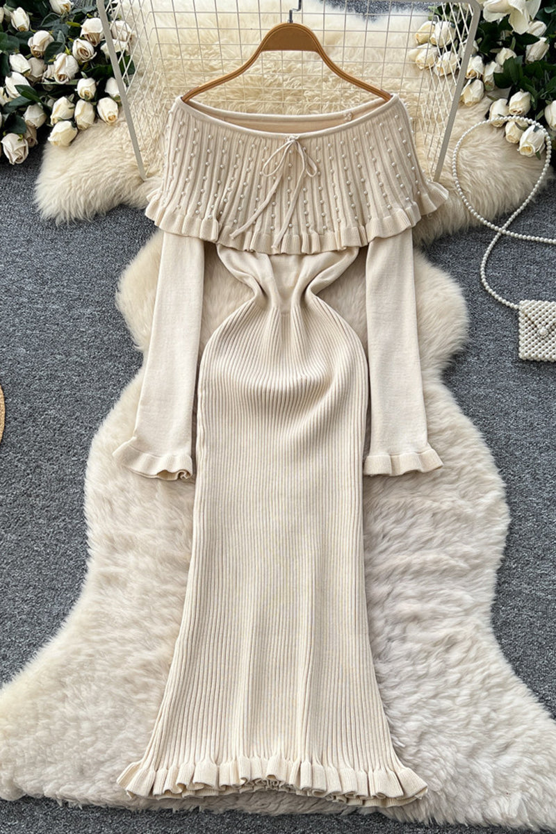 Off-Shoulder Ruffle Maxi Dress