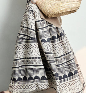 Artistic Pattern Midi Skirt