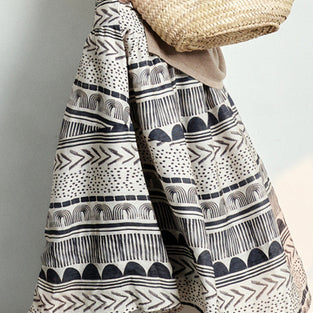 Artistic Pattern Midi Skirt