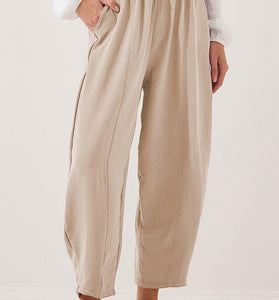 Relaxed Drawstring Casual Pants