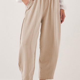 Relaxed Drawstring Casual Pants