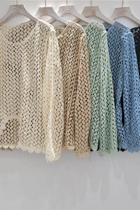 Elegant Patterned Openwork Top
