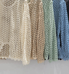 Elegant Patterned Openwork Top