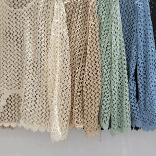 Elegant Patterned Openwork Top