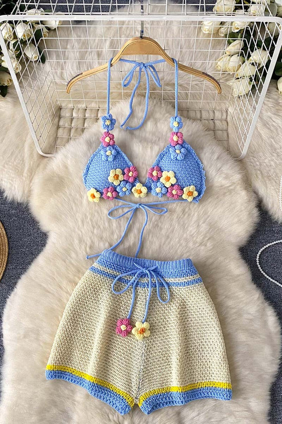 Floral Crochet Bikini Set