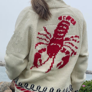 Lobster Button-Front Cardigan