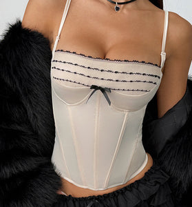Strappy Corset Crop Top