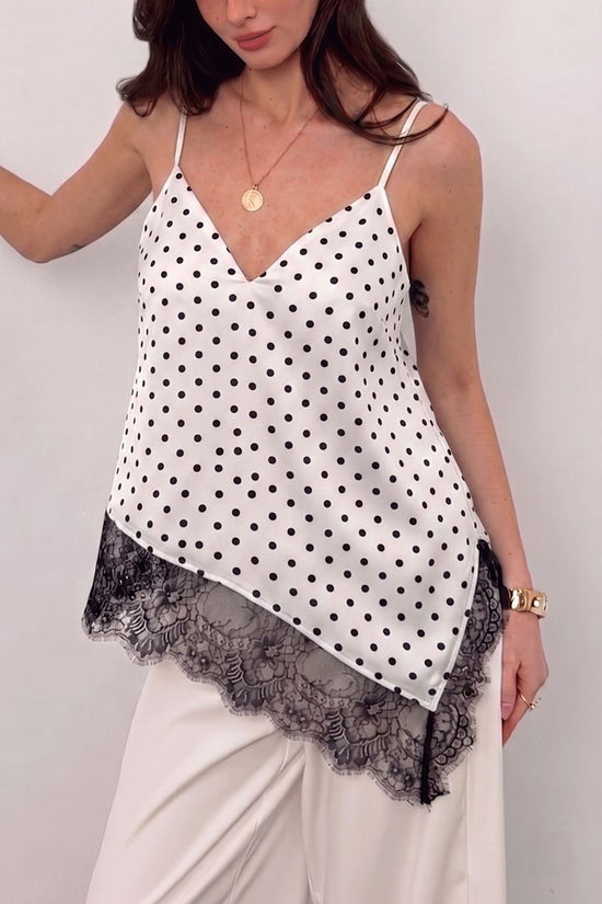 Lace Trim V-Neck Sleeveless Camisole