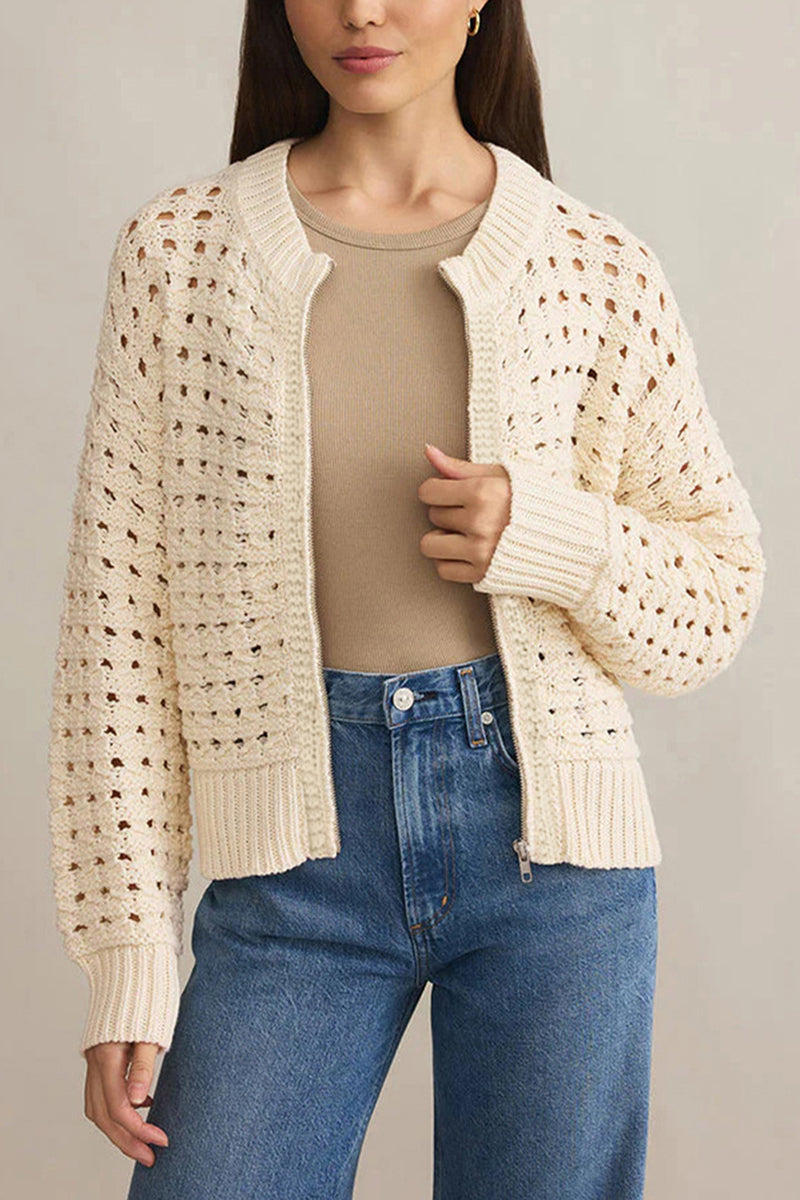 Crochet Zip-Up Cardigan