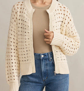 Crochet Zip-Up Cardigan