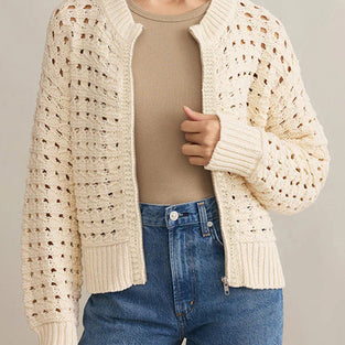 Crochet Zip-Up Cardigan