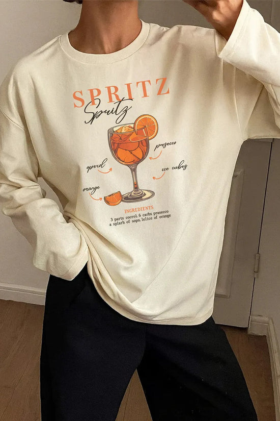 Graphic Spritz Cocktail Long Sleeve Tee