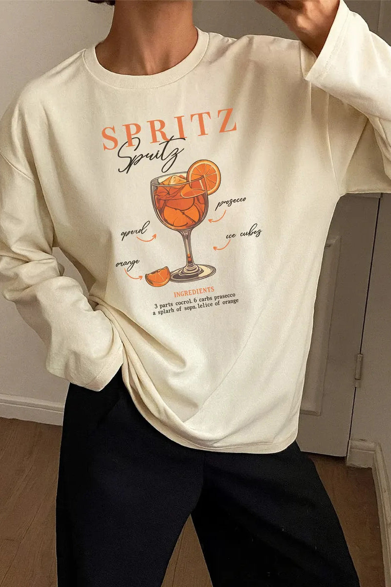 Graphic Spritz Cocktail Long Sleeve Tee