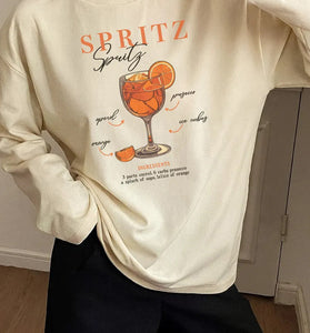 Graphic Spritz Cocktail Long Sleeve Tee