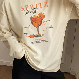 Graphic Spritz Cocktail Long Sleeve Tee