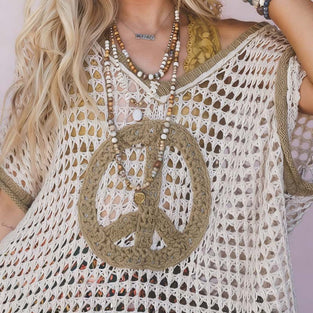 Peace Symbol Knit Sweater