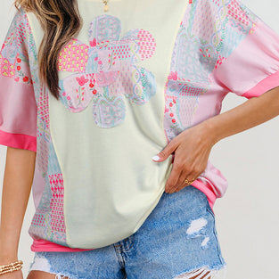 Floral Patchwork Relaxed Top