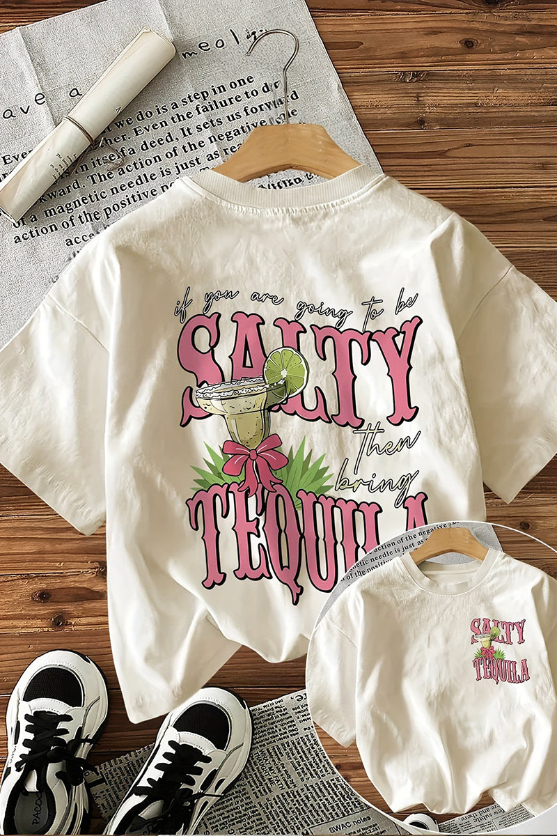 Graphic Tee with Fun Tequila Print