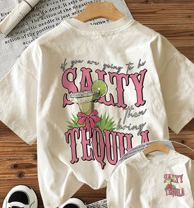 Graphic Tee with Fun Tequila Print