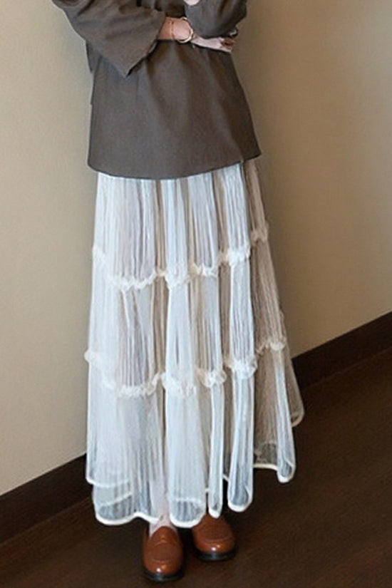 Tiered Midi Skirt