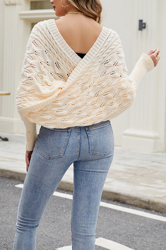 Textured Knit Off-Shoulder Shrug