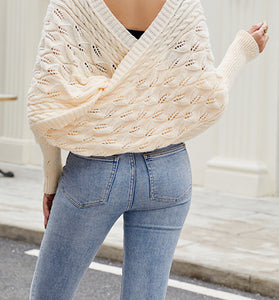 Textured Knit Off-Shoulder Shrug